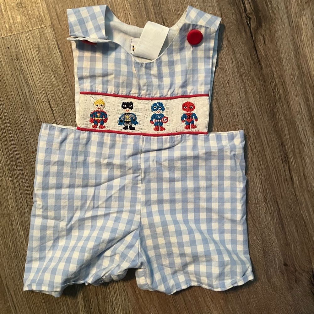 Boys smocked Romper